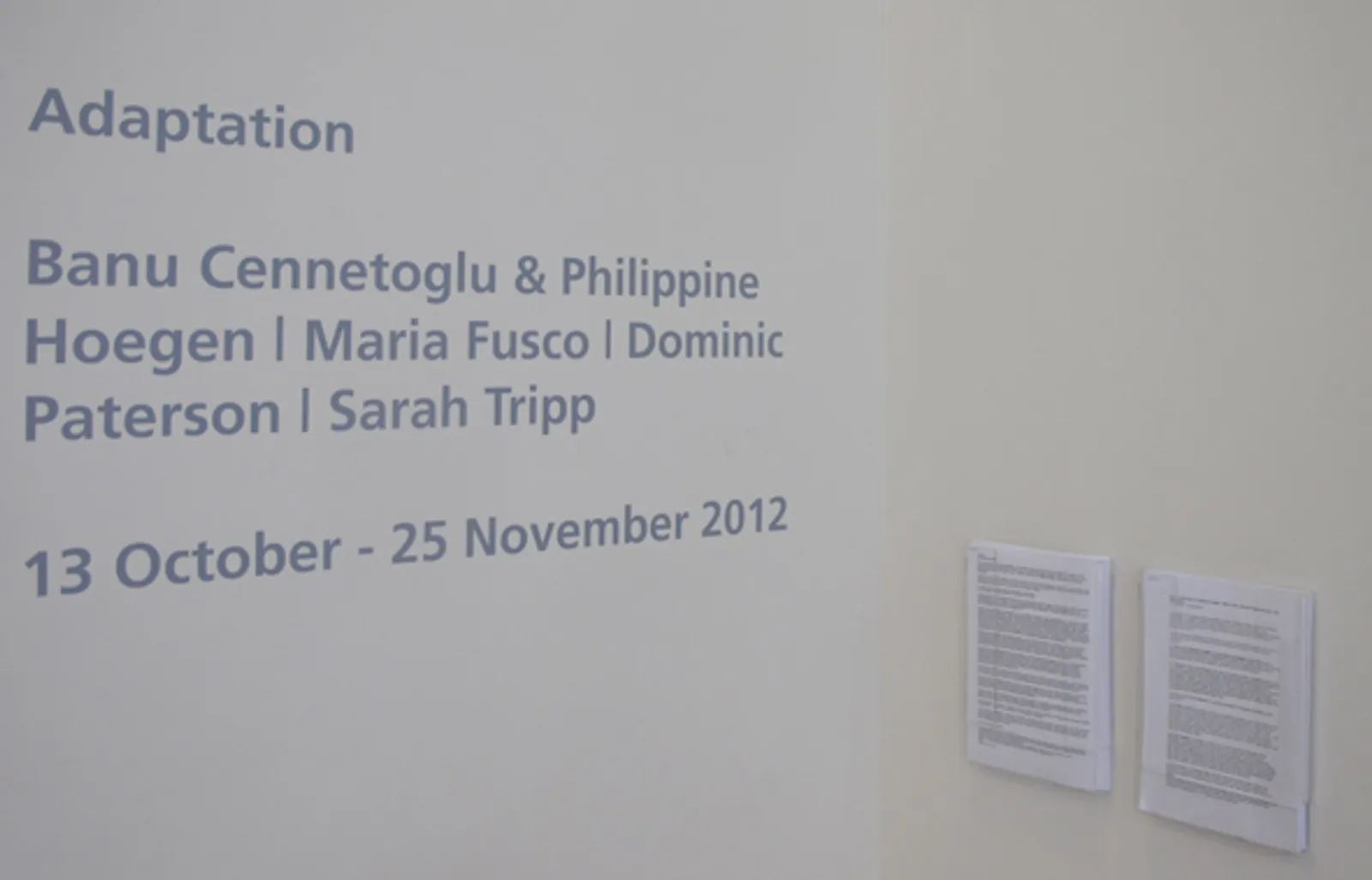 Adaptation: Exhibition
