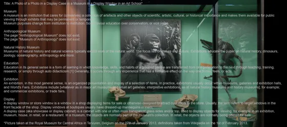 A Photo of a Photo in a Display Case in a Museum in a Display Window