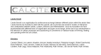 Calcite Revolt