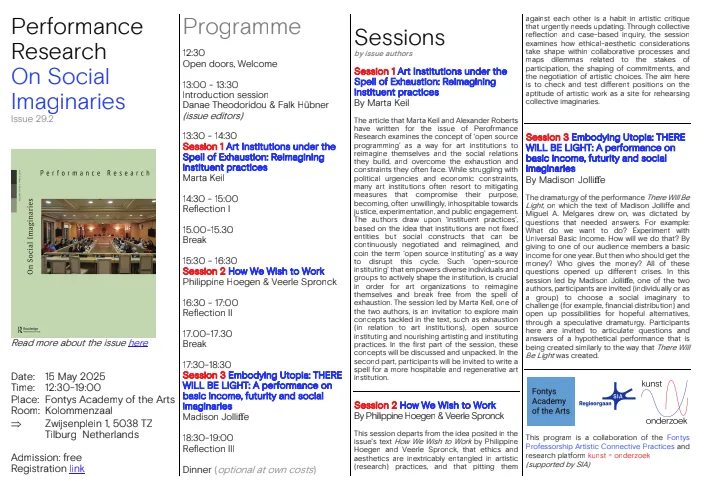 Programme Performance Research On Social Imaginaries