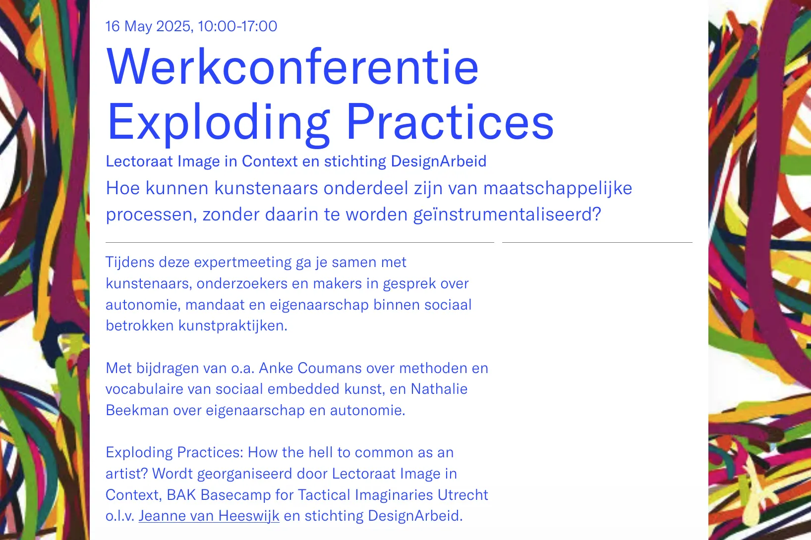 Werkconferentie Exploding Practices